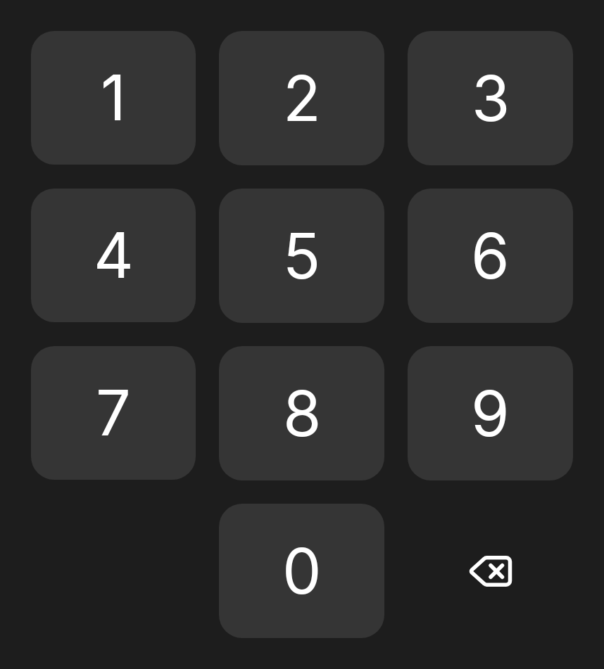 dh-number-pad default (dark theme)