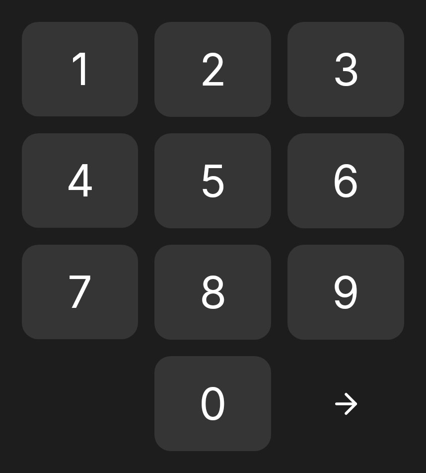 dh-number-pad right, slot (dark theme)