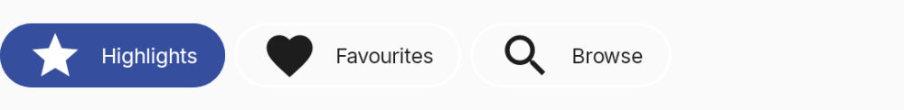 dh-pill-tabs pill, tabs, primary, label, icon, start (light theme)