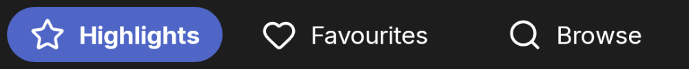 dh-pill-tabs pill, tabs, primary, label, icon, stretch (dark theme)