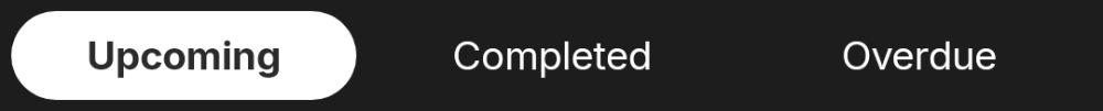 dh-pill-tabs pill, tabs, secondary, label, stretch (dark theme)