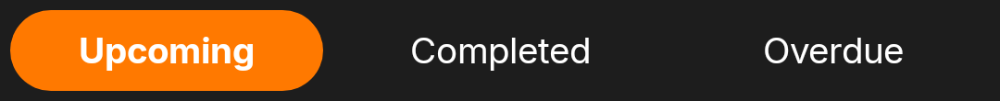 dh-pill-tabs pill, tabs, tertiary, label, stretch (dark theme)