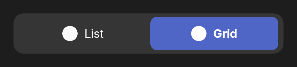dh-segmented-button single, icon (dark theme)