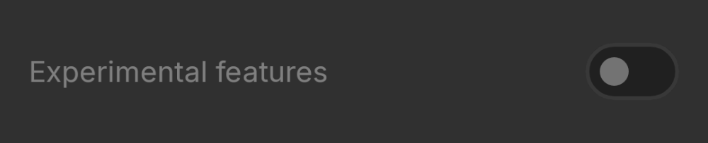 dh-switch labelled, disabled (dark theme)