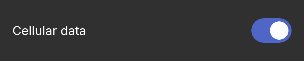 dh-switch labelled, on (dark theme)
