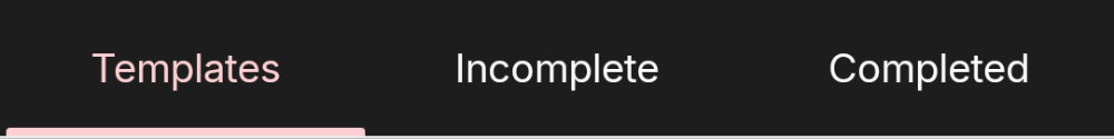dh-tabs tabs, error, label, stretch (dark theme)