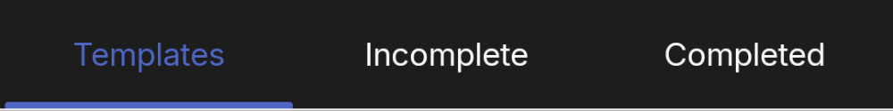 dh-tabs tabs, primary, label, stretch (dark theme)
