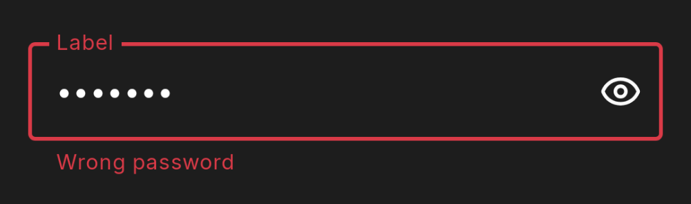 dh-text-field password, error (dark theme)