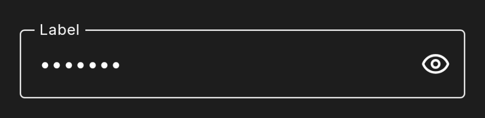dh-text-field password, hidden (dark theme)